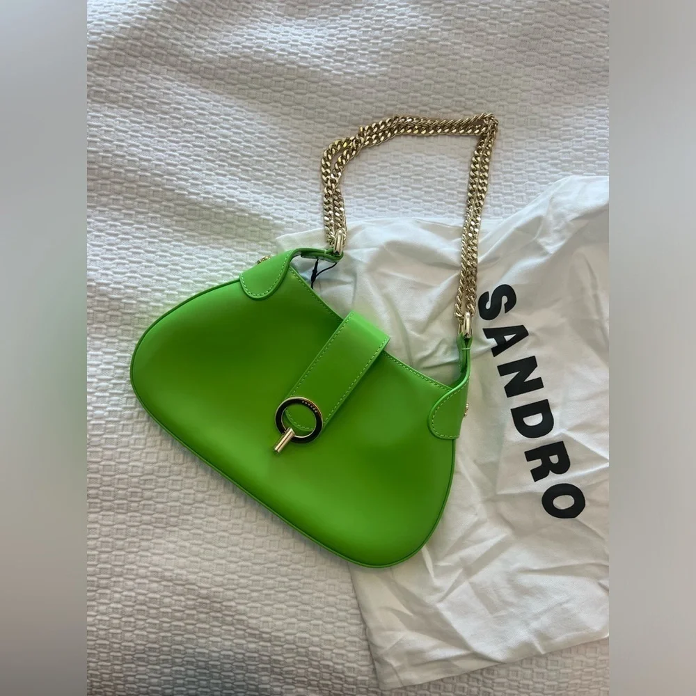 Sandro Sweet Janet Leather Shoulder Bag  NWT - Picture 11 of 16